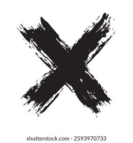 Black Simple Christian Cross with Grunge Texture