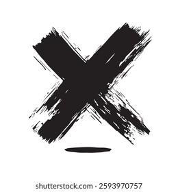 Black Simple Christian Cross with Grunge Texture