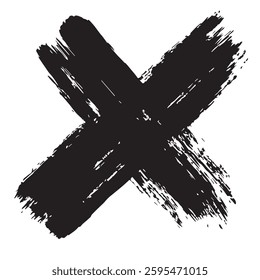 Black Simple Christian Cross with Grunge Texture