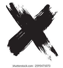 Black Simple Christian Cross with Grunge Texture