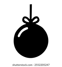 Black simple christmas ball Silhouette