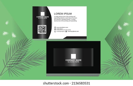 Tarjeta de presentación para impresión creativa simple y negra