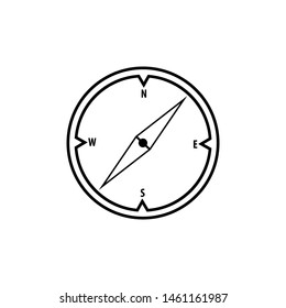 Black simple compass icon on white background.
