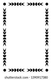 Black simple decorative frame on white background. Can be used in the design of postcards, posters A4 . EPS10