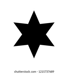 Estrellas claras de estilo simple negro y plano aisladas en fondo blanco. Ilustración del vector