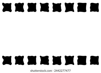 Black simple fluid lined frame