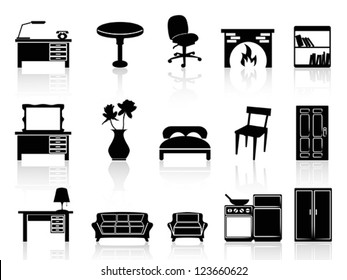 black simple furniture icon