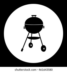 black simple home grill isolated icon eps10