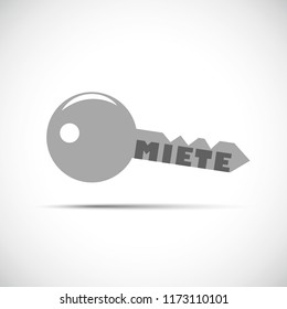 black simple key icon vector illustration EPS10