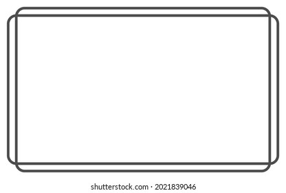 black simple line border frame