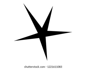 Black, simple, minimal, flat Christmas sign, isolated on white background