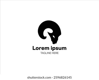 Black simple Ram logo collection