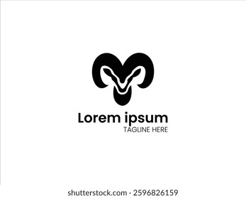 Black simple Ram logo collection