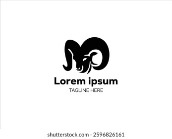 Black simple Ram logo collection