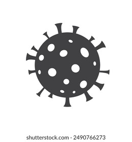 Black simple representation of virus symbol. Vector illustration. 