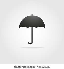 black simple umbrella Stock Vector illustration
