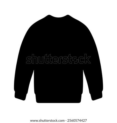 Black simple vector sweater silhouette icon illustration design.