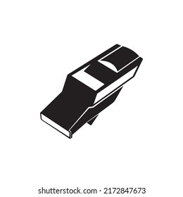 black simple whistle icon vector logo design