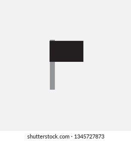 Black single flag sign design 