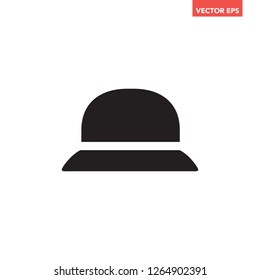 Black single lady hat icon, simple  flat design vector pictogram vector for app ads logo web website button ui ux interface elements isolated on white background