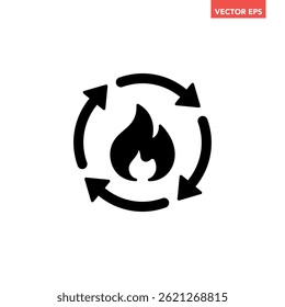 Ícone preto de metabolismo único, símbolo de conversão de reação de organismo simples vetor pictograma de design plano para anúncios de logotipo de aplicativo web botão de interface de ui ux elementos isolados no fundo branco