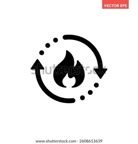 Black single metabolism icon, simple organism reaction conversion symbol flat design pictogram vector for app logo ads web webpage button ui ux interface elements isolated on white background