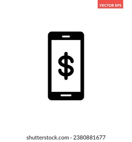 Icono relleno de pago único en negro, pictograma simple de diseño plano de banca en línea, vector infográfico para el logotipo de la aplicación botón web ui ux elementos de interfaz aislados en fondo blanco