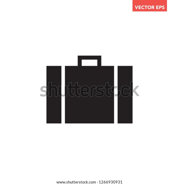 Black Single Office Suitcase Working Luggage Stock Vector (Royalty