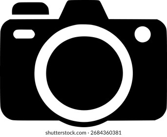 Signo de icono de línea de modo de cámara giratoria simple negro, símbolo, Vector, arte