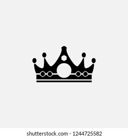 Black single royal crown vector