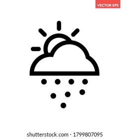 Schwarzes, einschneidendes Tageszeilensymbol, einfaches Frostwetter-Flachbildbild-Design, Infografik-Vektorgrafik für App-Logo-Website-Button-Banner ui ux-Schnittstellenelemente einzeln auf weißem Hintergrund