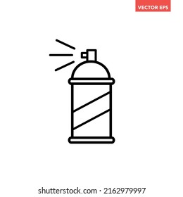Un solo pulverizador negro puede colocar el icono de línea, herramienta de pintura simple pictograma de diseño plano, vector infográfico para la aplicación logo botón web ui ux elementos de interfaz aislados en fondo blanco