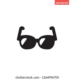 Black single sunglasses icon, simple fashion flat design vector pictogram vector for app ads logotype web website button ui ux interface elements isolated on white background