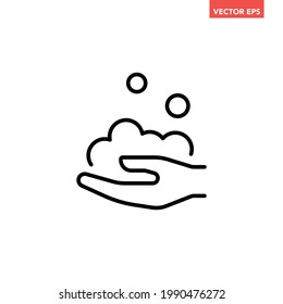 Icono de línea de lavado simple, diseño plano simple y saludable pictograma vector, vector infográfico para el logo de la aplicación sitio web botón ui ux elementos de interfaz aislados en fondo blanco