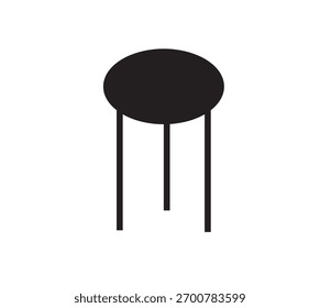 Una herramienta de asiento negro que se puede utilizar en la cafetería.
