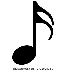 Icono de nota musical decimosexto negro