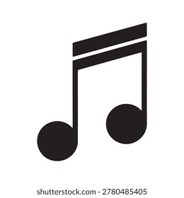 Black sixteenth music note icon silhouette