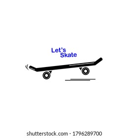 black skate board vector image