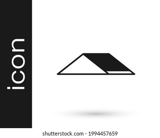 Black Skate Park Icon Isolated On White Background. Set Of Ramp, Roller, Stairs For A Skatepark. Extreme Sport.  Vector