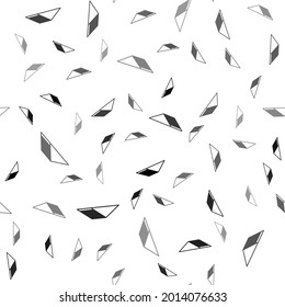 Black Skate park icon isolated seamless pattern on white background. Set of ramp, roller, stairs for a skatepark. Extreme sport.  Vector