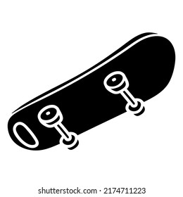 Black Skateboard Cut Out. High quality vector svg