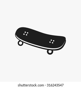 Black skateboard icons set. Vector Illustration eps10. 