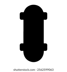 Black Skateboard silhouette vector illustration on white background