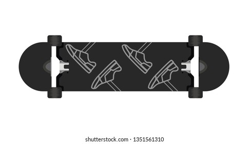Black skateboard vector illustration