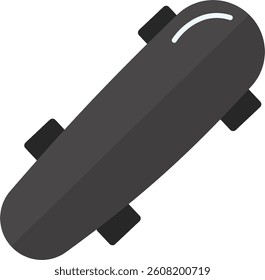 a black skateboard vector illustration icon cute cartoon