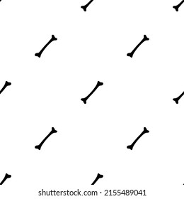 Black skeletons in various poses pattern. Halloween design. Perfect for fall, holidays, fabric, textile. Seamless repeat swatch.