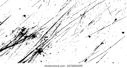Black sketch abstract grunge backgrounds to create a distressed effect white transparent background. 