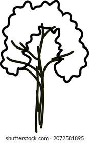 Black sketch of abstract tree