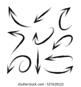 black sketch arrows