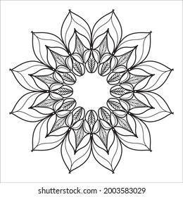 Black Sketch Indian Pattern Black And White